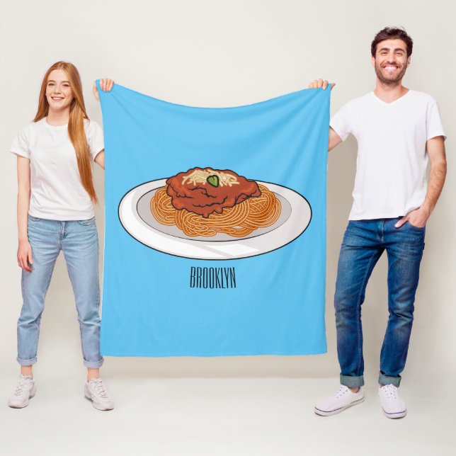 Cobertor De Velo Ilustração de desenho animado de espaguete (In Situ)