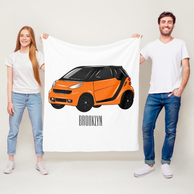 Cobertor De Velo Ilustração de desenho animado de microcarro (In Situ)