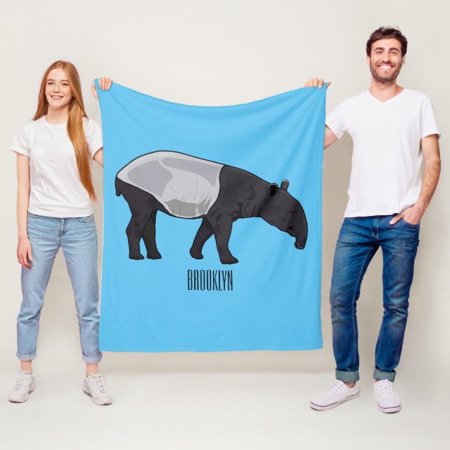 Cobertor De Velo Ilustração de desenho animado de Tapir (In Situ)