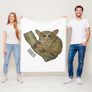 Cobertor De Velo Ilustração de desenho animado de Tarsier