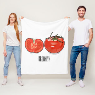 Cobertor De Velo Ilustração de desenho animado de tomate