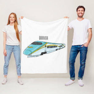 Cobertor De Velo Ilustração de desenho animado de trem de bala de a