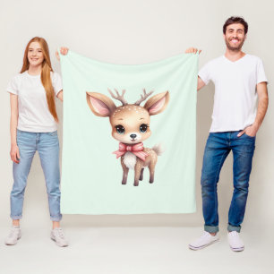 Cobertor De Velo Ilustração de desenho animado de um adorável cervo