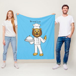 Cobertor De Velo Ilustração de desenho animado de um leão chefinho 