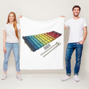 Cobertor De Velo Ilustração de desenho animado de xilofone