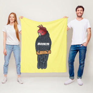 Cobertor De Velo Ilustração de desenho animado do pássaro cacatua g