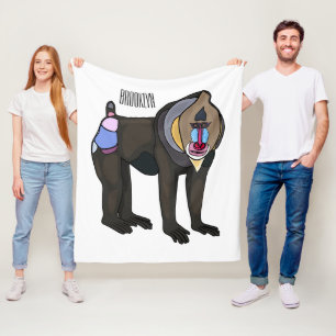 Cobertor De Velo Ilustração de desenho animado Mandrill