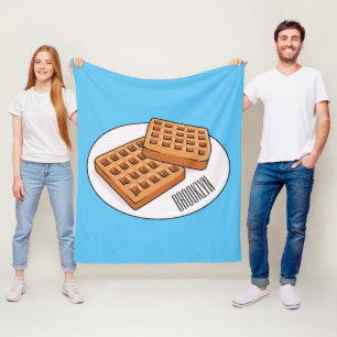 Cobertor De Velo Ilustração de desenho animado Waffle