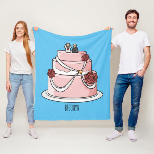 Cobertor De Velo Ilustração de desenho de bolo de casamento