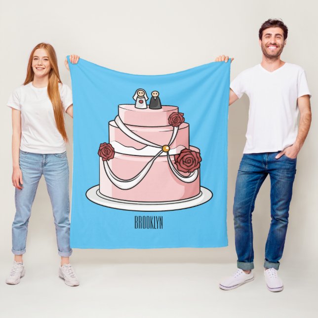 Cobertor De Velo Ilustração de desenho de bolo de casamento (In Situ)