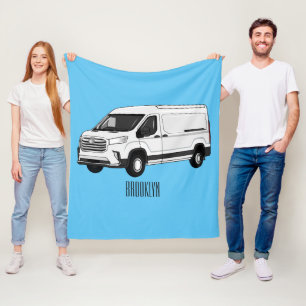 Cobertor De Velo Ilustração de desenho de carrinha de entrega