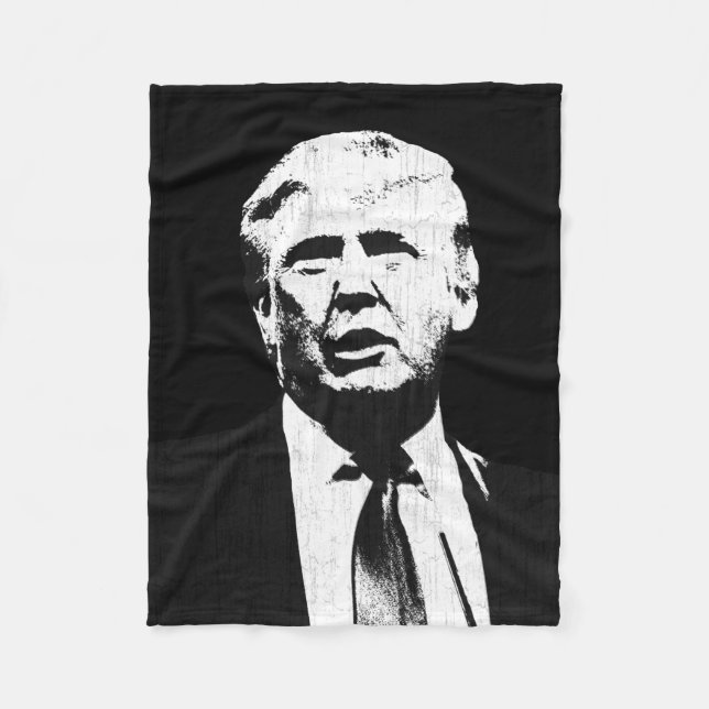 Cobertor De Velo Ilustração de Donald Trump (Frente)