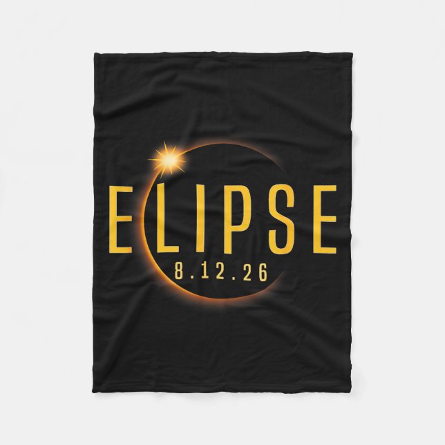 Cobertor De Velo Ilustração de Eclipse Solar Eclipse Total Solar (Frente)