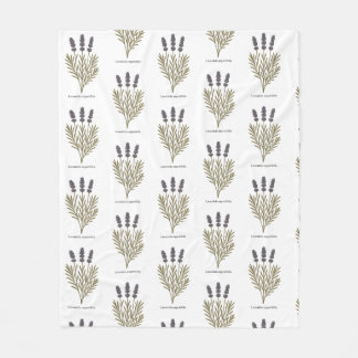 Cobertor De Velo Ilustração de Flor de Lavanda Vintage