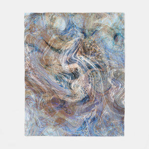 Cobertor De Velo Ilustração de Fluxo de Cinza Azul