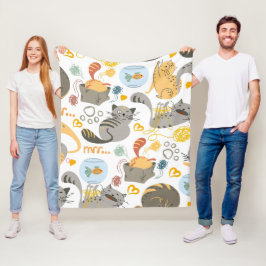 Cobertor De Velo Ilustração de Gato
