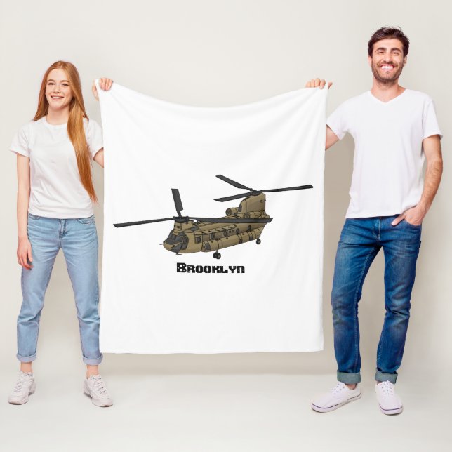 Cobertor De Velo Ilustração de helicóptero militar Chinook (In Situ)