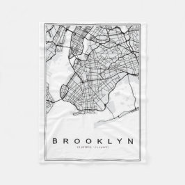 Cobertor De Velo Ilustração de Mapa do Brooklyn