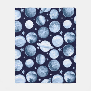 Cobertor De Velo Ilustração de padrão de aquarela da galáxia es