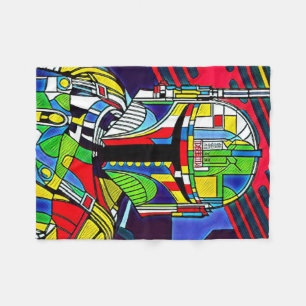 Cobertor De Velo Ilustração de robô vetorial colorida T-Shirt Baby