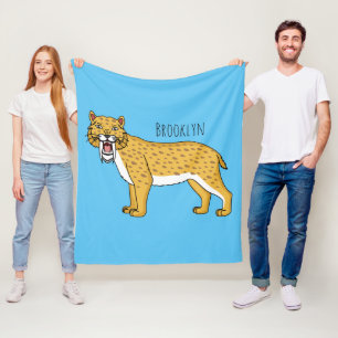 Cobertor De Velo Ilustração de tigre com dentes de Saber