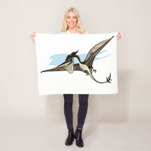 Cobertor De Velo Ilustração De Um Dinossauro Pteranodon.