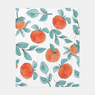 Cobertor De Velo Ilustração desenhada pela fruta das laranjas mod