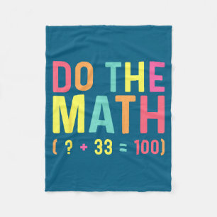 Cobertor De Velo Ilustração do 100º Dia de Escola de Matemática 67
