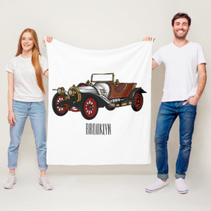 Cobertor De Velo Ilustração do desenho animado Classic car 1920