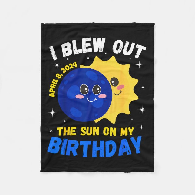 Cobertor De Velo Ilustração do Eclipse Solar 4 08 24 (Frente)