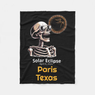 Cobertor De Velo Ilustração do Eclipse Solar Esqueleto Paris Texas