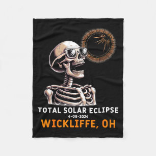 Cobertor De Velo Ilustração do Eclipse Solar Esqueleto Wickliffe Oh
