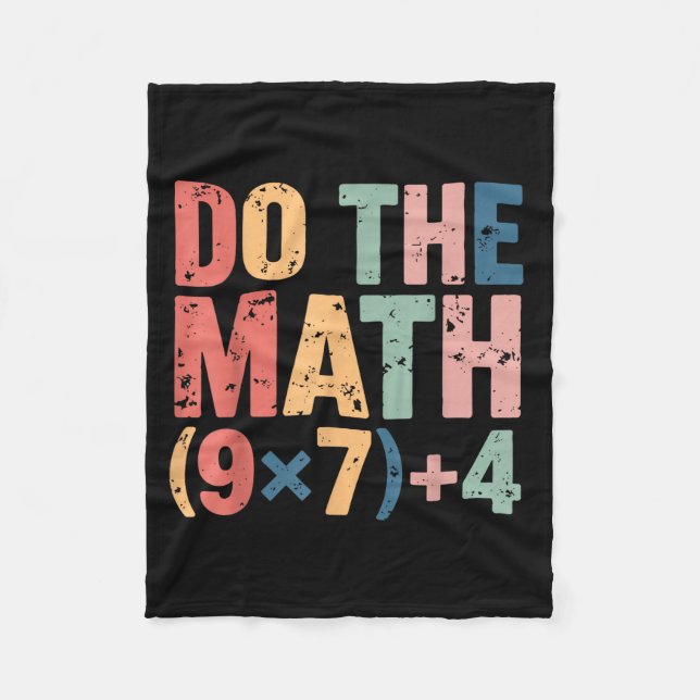 Cobertor De Velo Ilustração do Meme Math 67 Seis Sete (Frente)