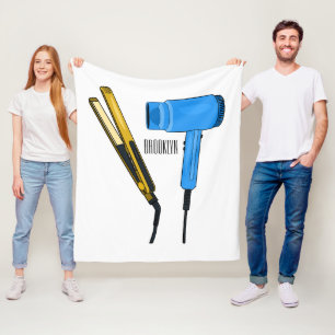 Cobertor De Velo Ilustração do secador de cabelo e do alisador de c