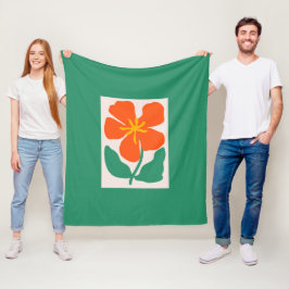 Cobertor De Velo Ilustração Floral de Arte