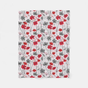 Cobertor De Velo Ilustração floral, flores silvestres abstrato, mod