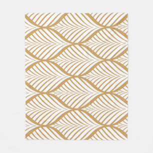 Cobertor De Velo Ilustração Geométrica de Folhas Vintage Invisível