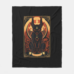 Cobertor De Velo Ilustração Gráfica Do Cartão Tarot Do Gato