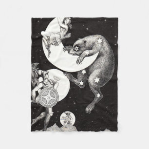 Cobertor De Velo Ilustração Noturna do Deus do Universo da Lua Cele
