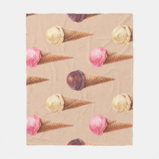 Cobertor De Velo Ilustração Sem Costura de sorvete