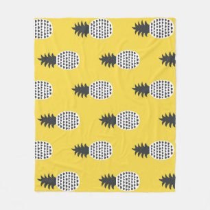 Cobertor De Velo Ilustração sem costura do Vintage Pineapple