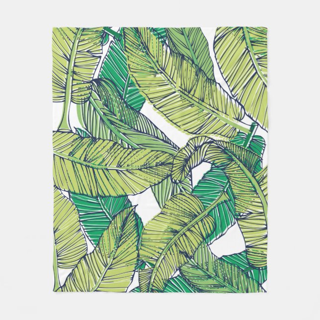 Cobertor De Velo ilustração/vinheta da ilha tropical (Frente)