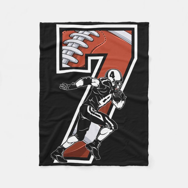 Cobertor De Velo I'm 7 Years Old Football Player 7th Birthday Boys  (Frente)