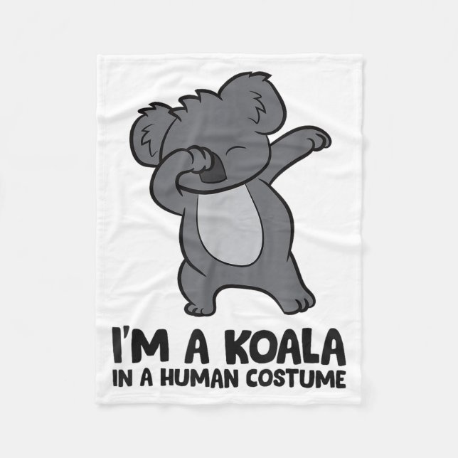 Cobertor De Velo I'm A Koala In A Human Costume Funny Koala  (Frente)