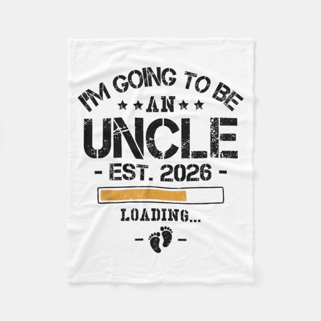 Cobertor De Velo I'm Going To Be An Uncle 2026 - New Baby Announcem (Frente)