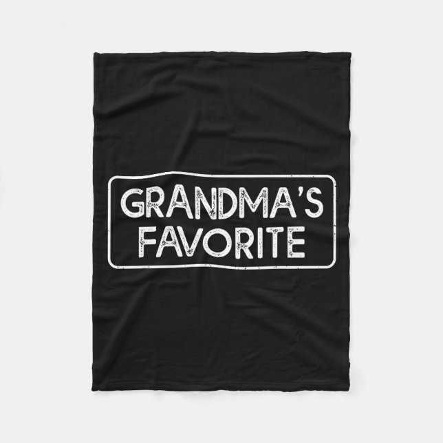 Cobertor De Velo I'm Grandma's Favorite Funny Grandson Granddaughte (Frente)