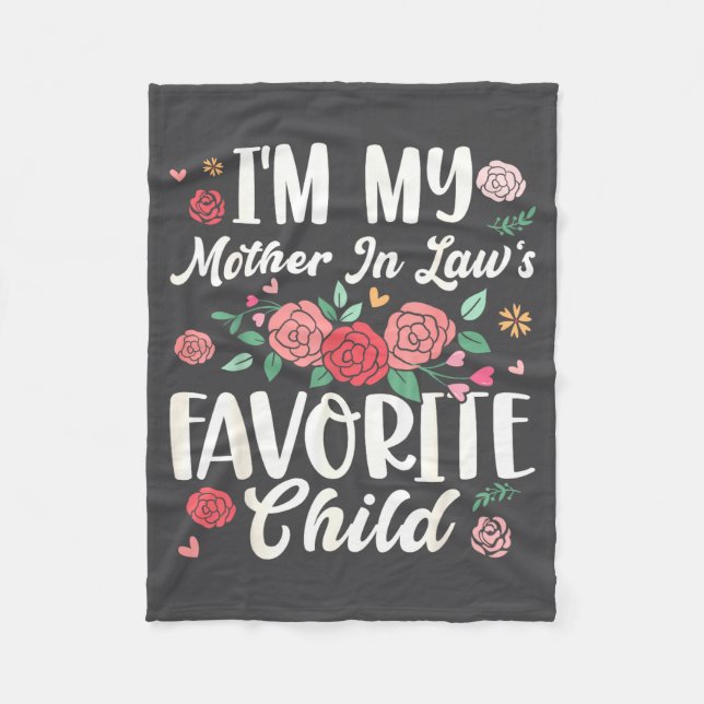 Cobertor De Velo I'm My Mother In Law's Favorite Child Funny Parent (Frente)