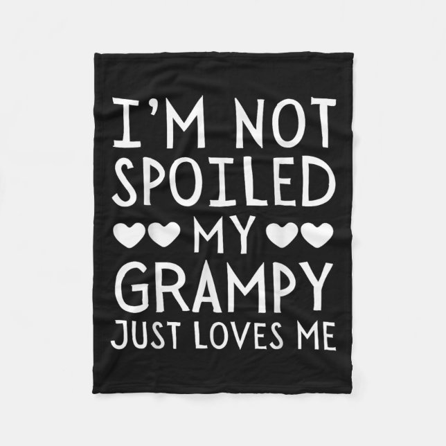 Cobertor De Velo I'm Not Siled My Grampy Just Loves Me Funny Granhi (Frente)
