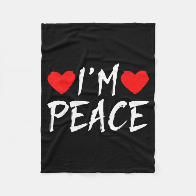 Cobertor De Velo I'm Peace Funny Couples Tee Valentine's Day Couple (Frente)