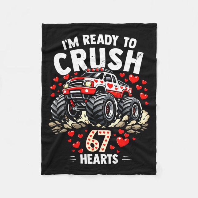 Cobertor De Velo I'm Ready To Crush 67 Hearts Truck Valentines Day  (Frente)